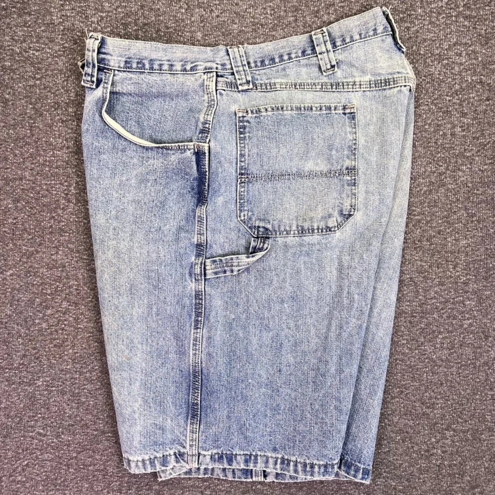 Wrangler Carpenter Shorts Men 38 Light Blue Retro Workwear Relaxed Denim Utility